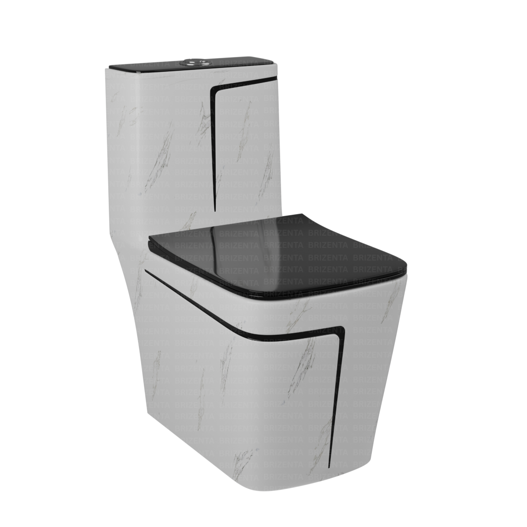 One-Piece Toilet (Commode) with 9-Inch S Trap Outlet BR2007