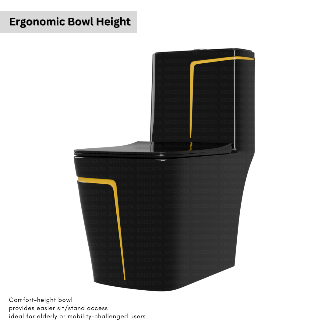 One-Piece Toilet (Commode) with 9-Inch S Trap Outlet BR2010