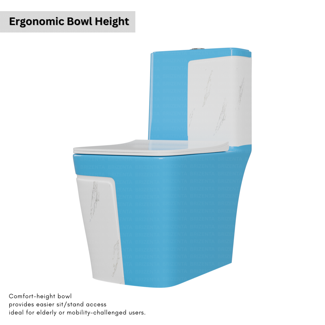 One-Piece Toilet (Commode) with 9-Inch S Trap Outlet BR2018