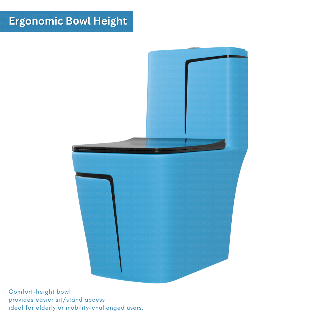 One-Piece Toilet (Commode) with 9-Inch S Trap Outlet BR2012