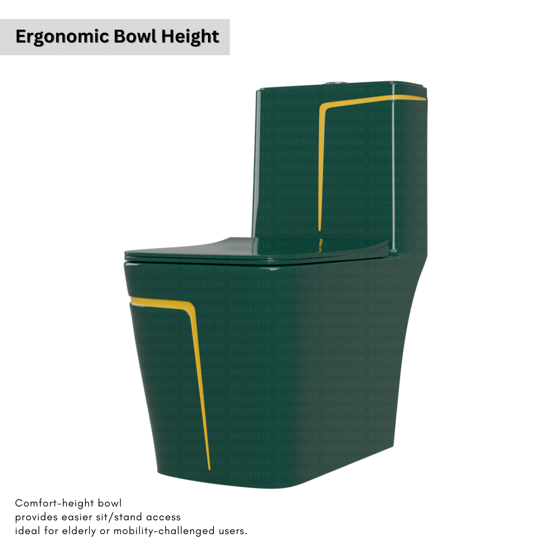 One-Piece Toilet (Commode) with 9-Inch S Trap Outlet BR2028