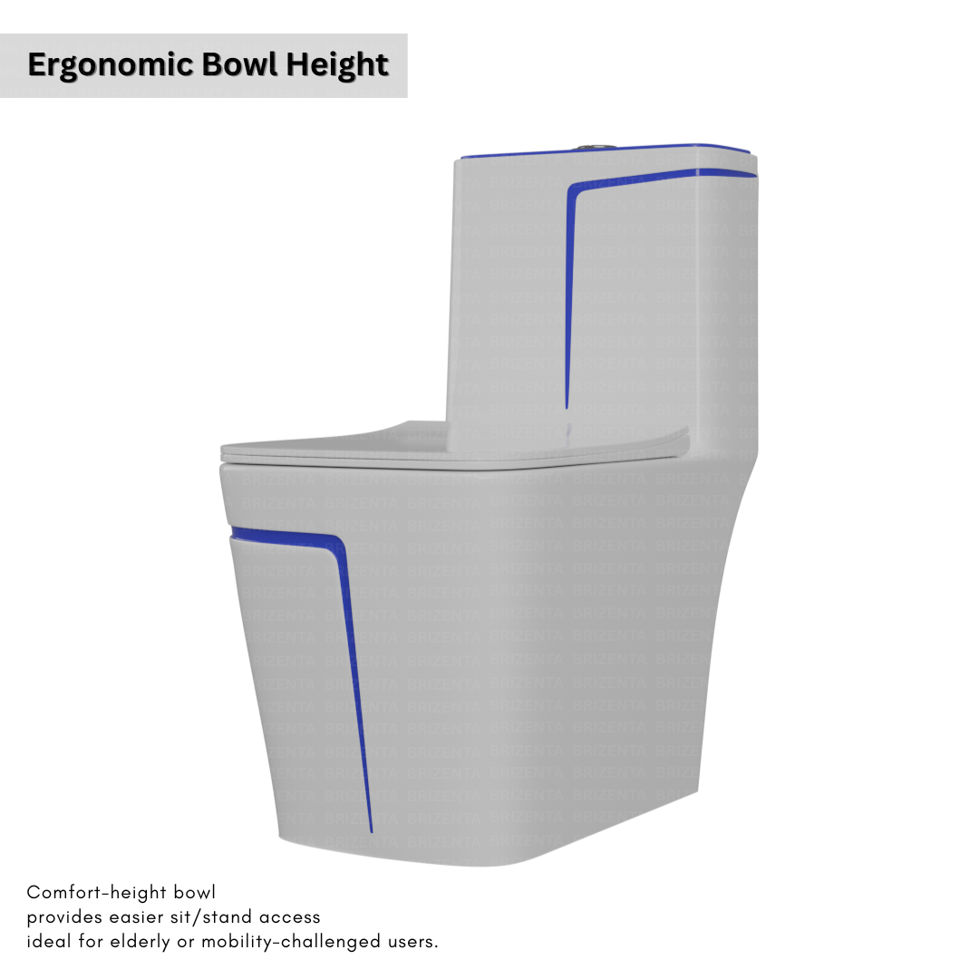 One-Piece Toilet (Commode) with 9-Inch S Trap Outlet BR2002