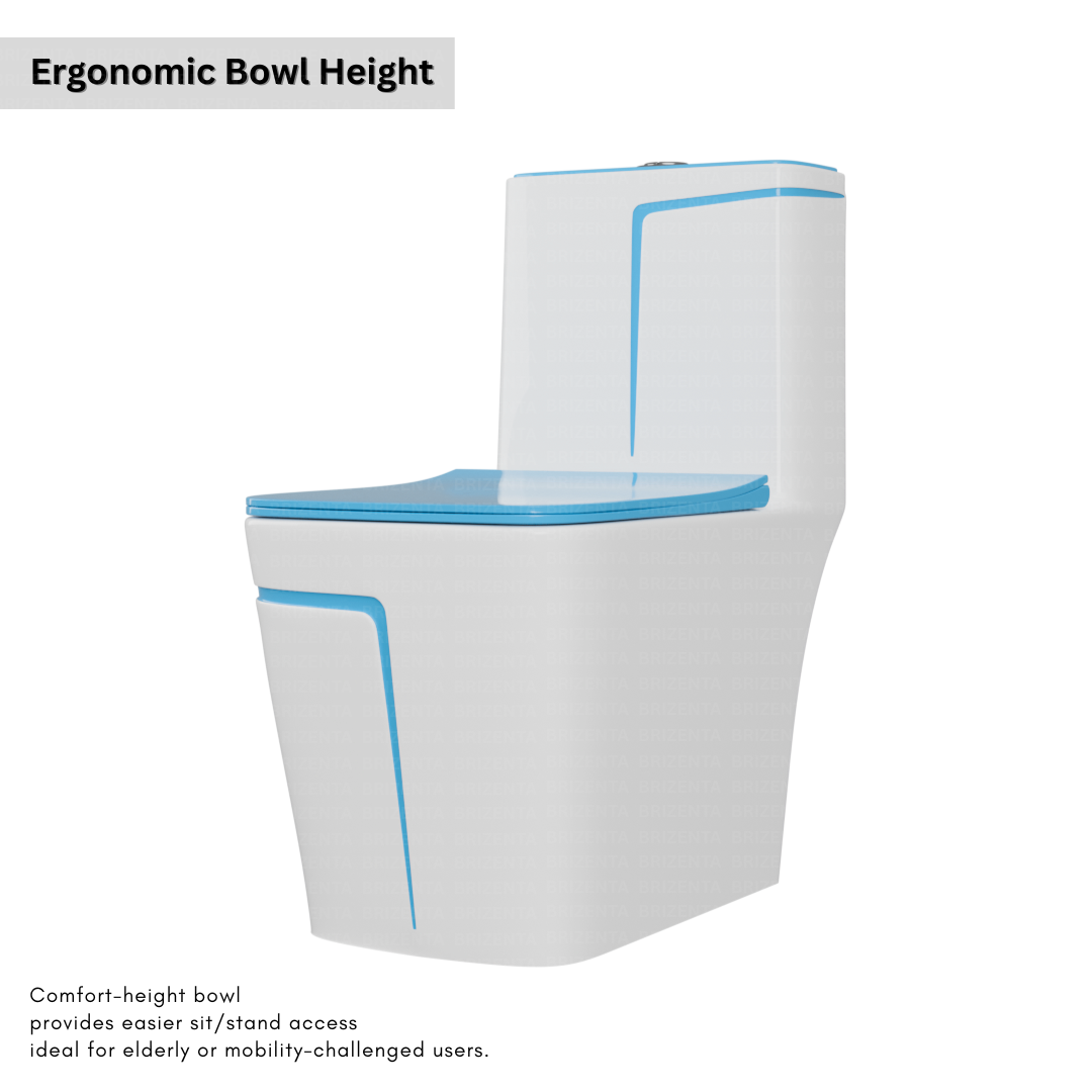 One-Piece Toilet (Commode) with 9-Inch S Trap Outlet BR2003