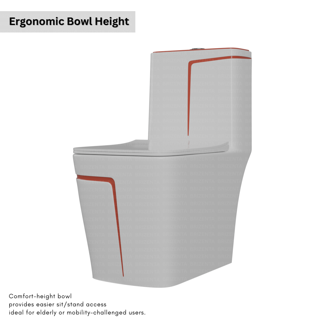 One-Piece Toilet (Commode) with 9-Inch S Trap Outlet BR2004