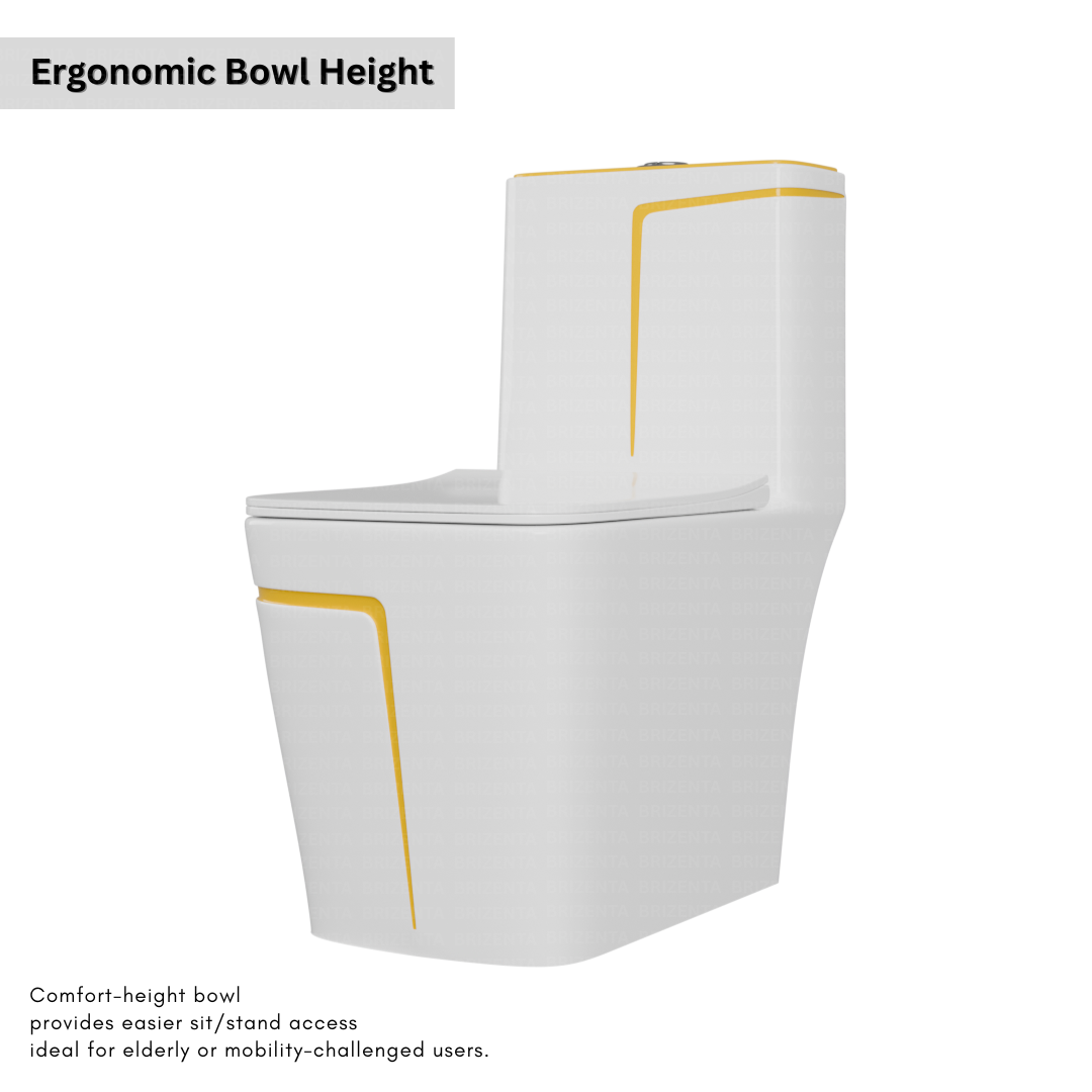 One-Piece Toilet (Commode) with 9-Inch S Trap Outlet BR2005