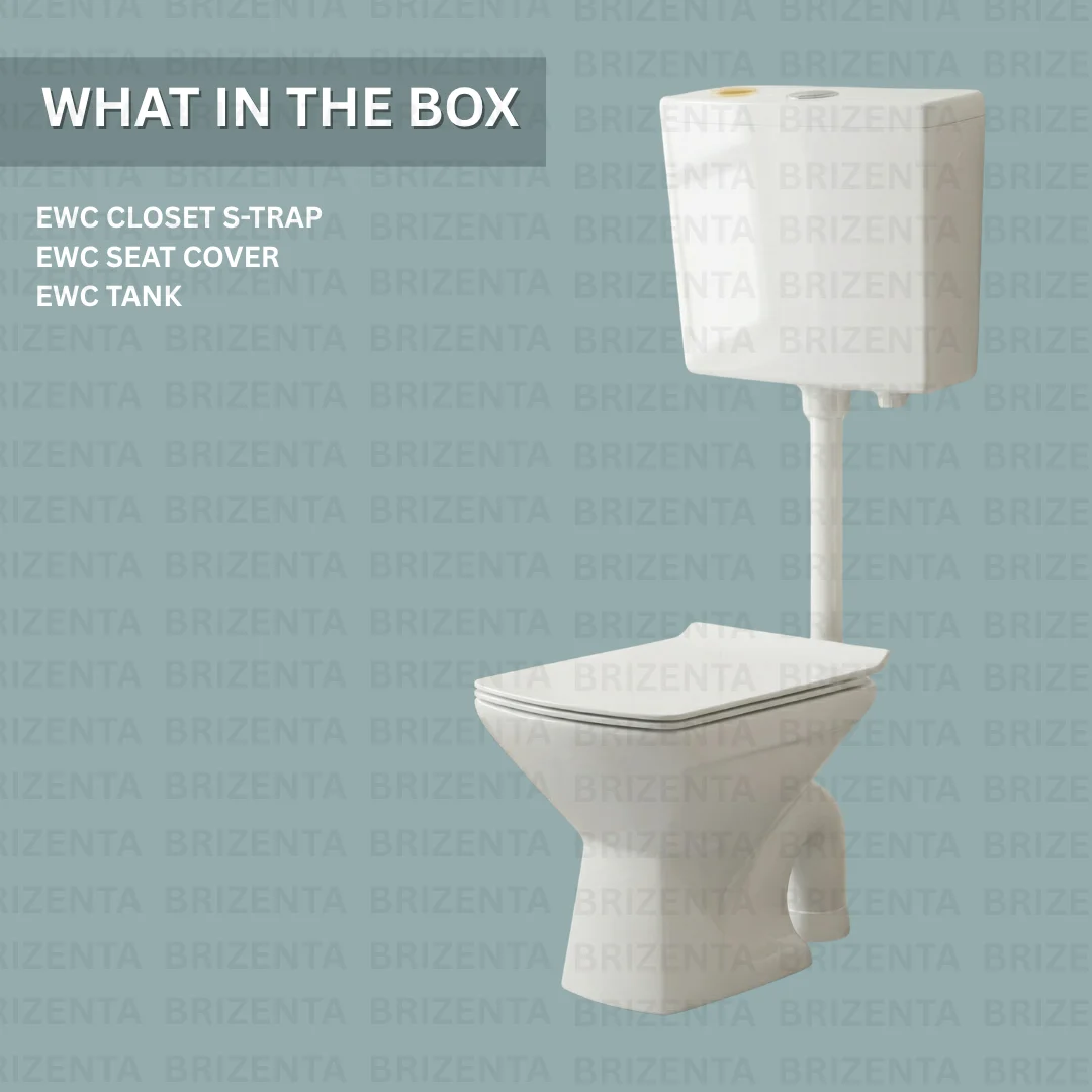 EWC Western Toilet Floor Mount Commode With Flush Tank