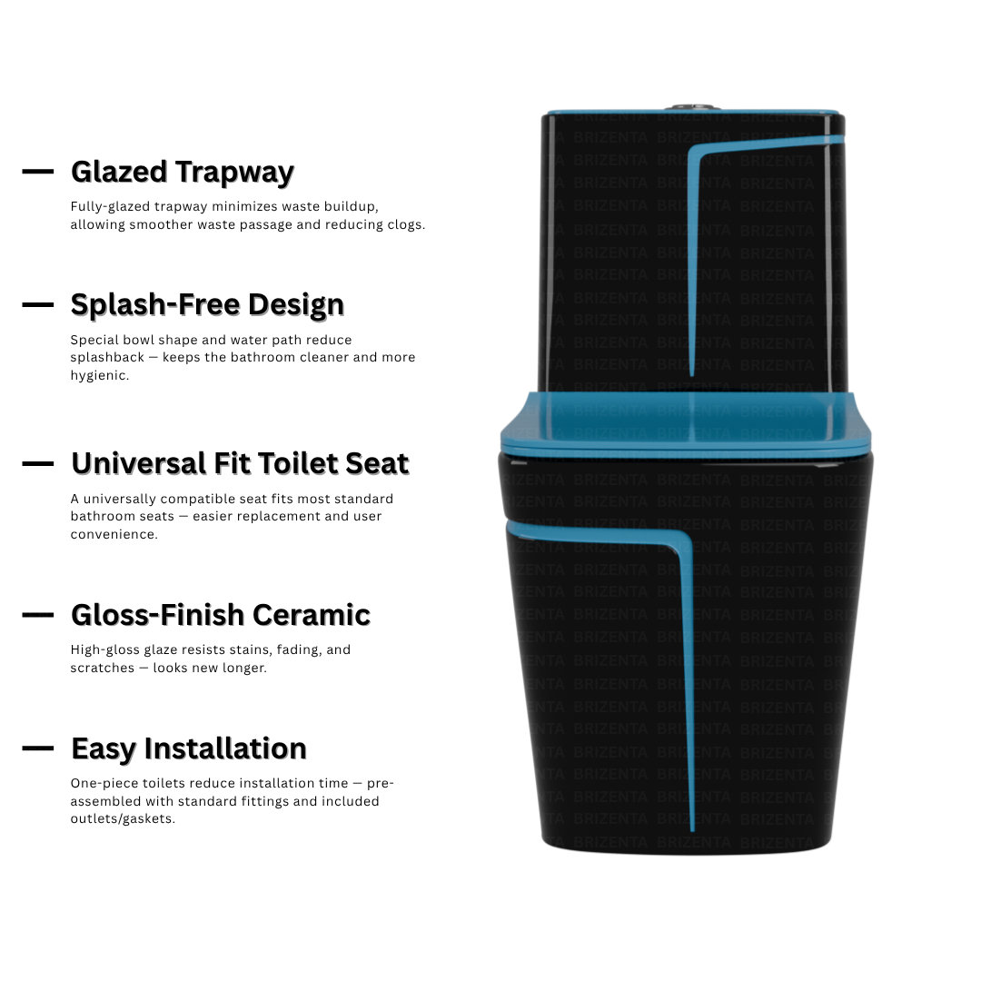 One-Piece Toilet (Commode) with 9-Inch S Trap Outlet BR2027