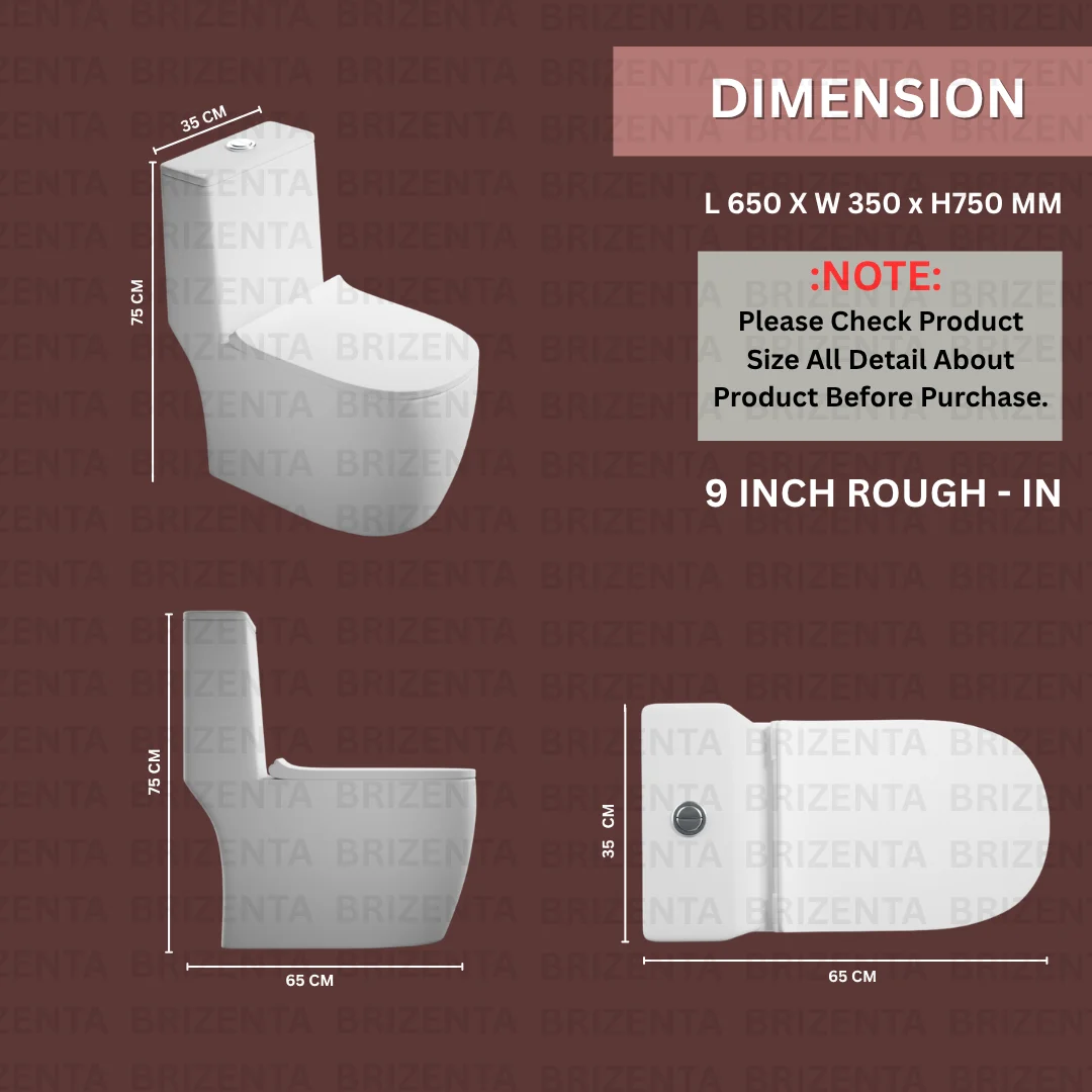 Z.Pink One-Piece Toilet (Commode) with 9-Inch S Trap Outlet