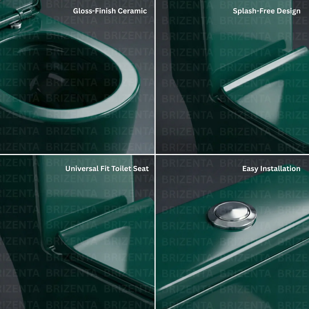 Z.Green One-Piece Toilet (Commode) with 9-Inch S Trap Outlet