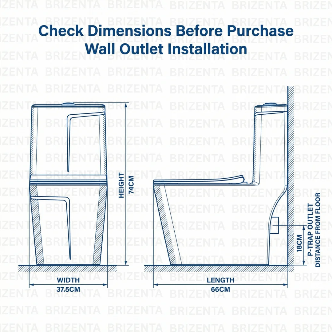 P-Trap One piece Closet (Commode) BR2026