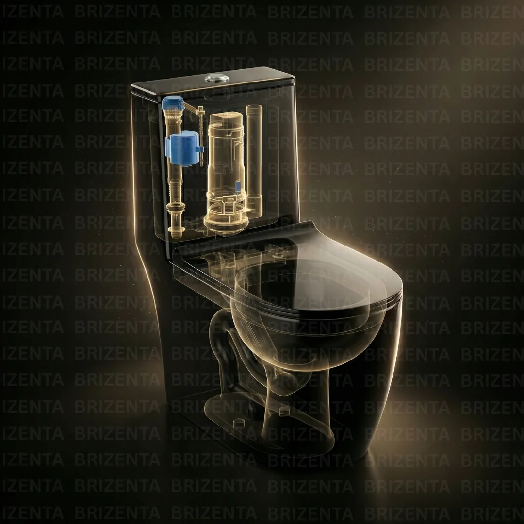 Z.Pink One-Piece Toilet (Commode) with 9-Inch S Trap Outlet