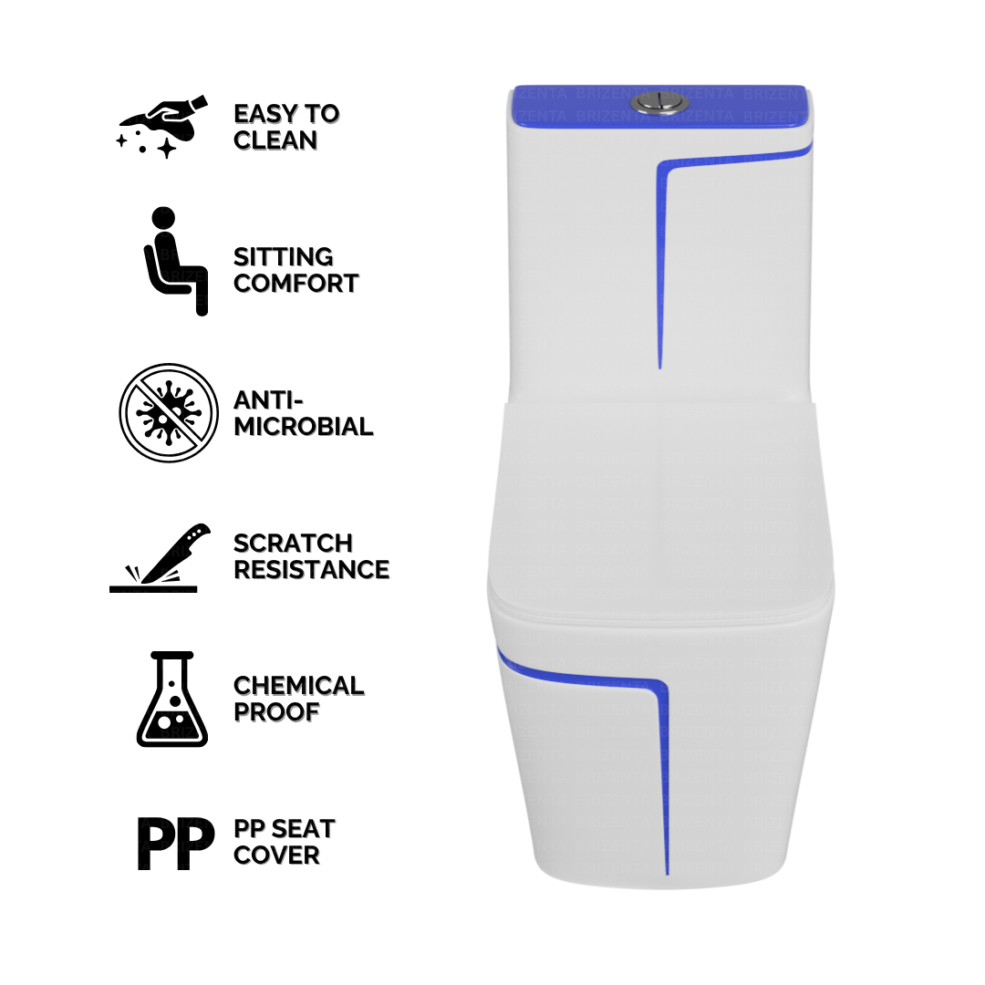 One-Piece Toilet (Commode) with 9-Inch S Trap Outlet BR2002