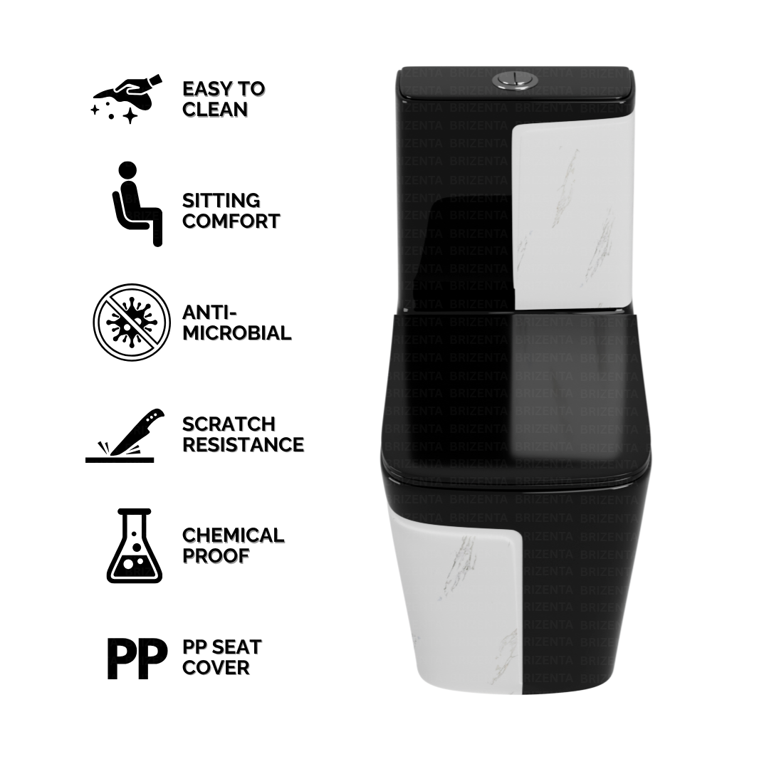 One-Piece Toilet (Commode) with 9-Inch S Trap Outlet BR2014