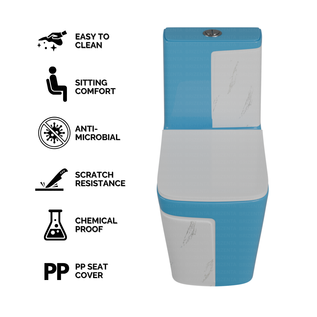One-Piece Toilet (Commode) with 9-Inch S Trap Outlet BR2018