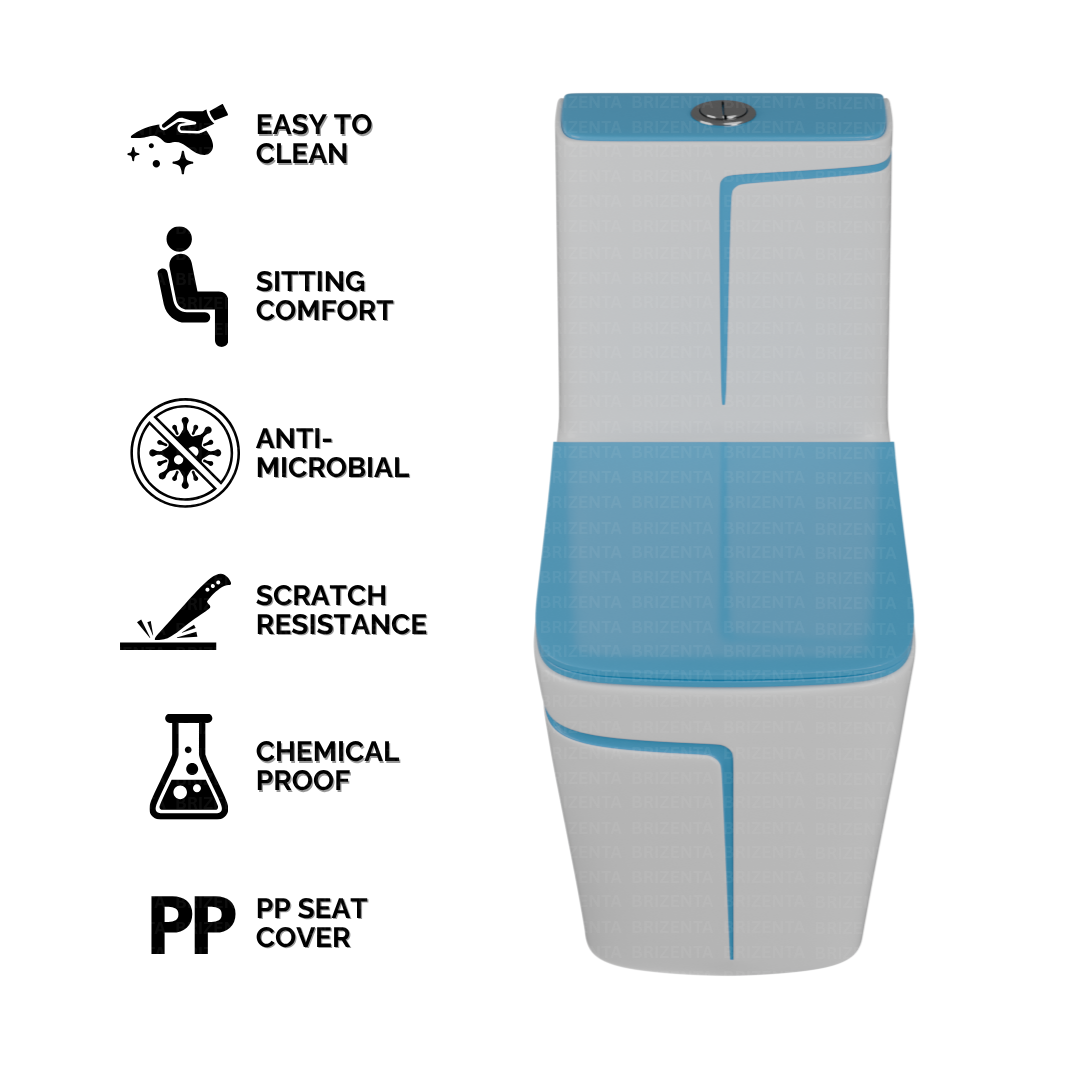 One-Piece Toilet (Commode) with 9-Inch S Trap Outlet BR2003