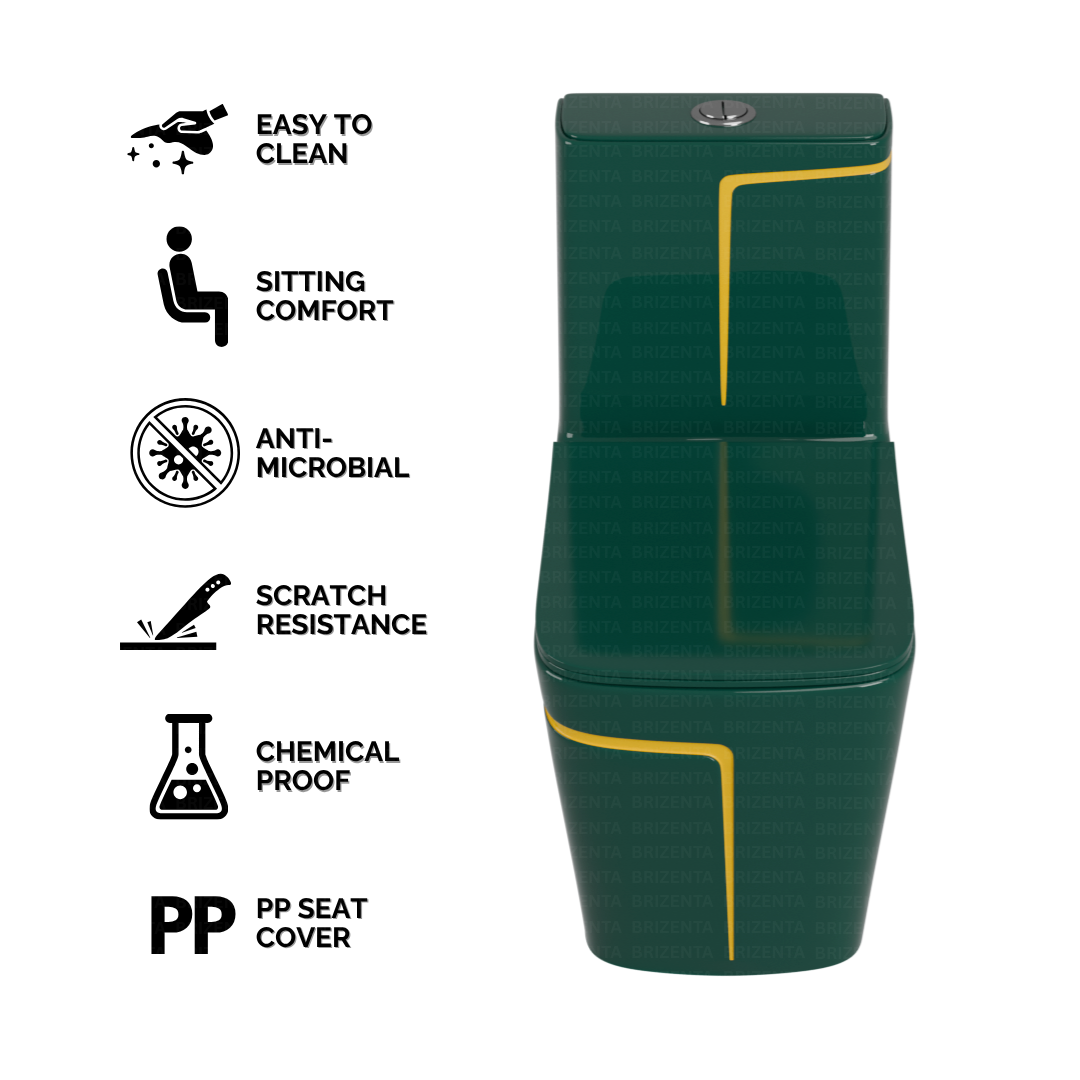 One-Piece Toilet (Commode) with 9-Inch S Trap Outlet BR2028