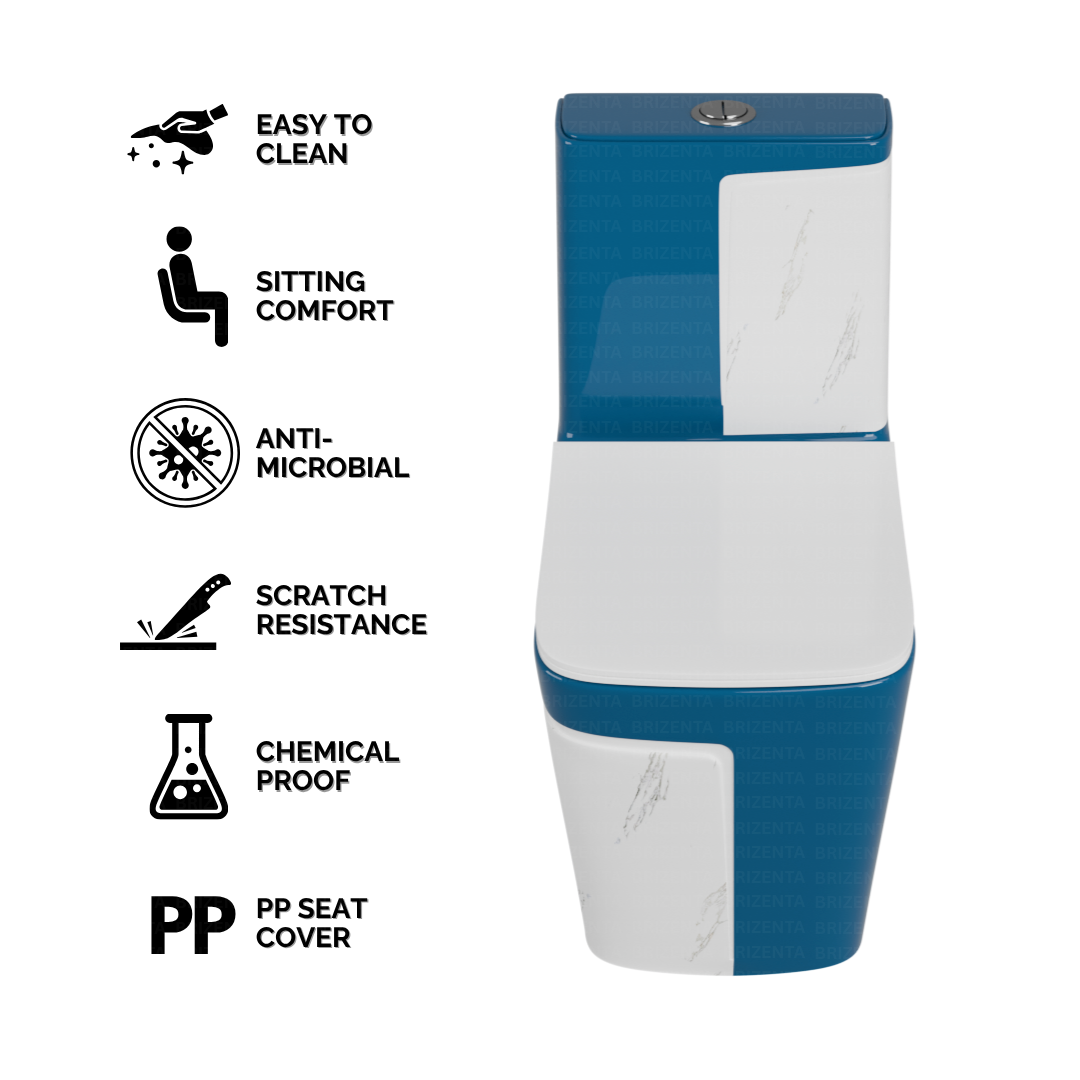 One-Piece Toilet (Commode) with 9-Inch S Trap Outlet BR2029