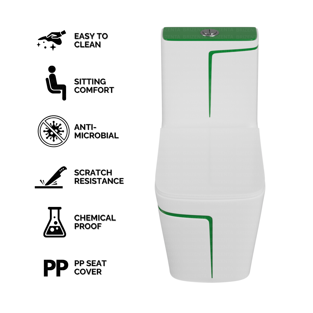 One-Piece Toilet (Commode) with 9-Inch S Trap Outlet BR2006