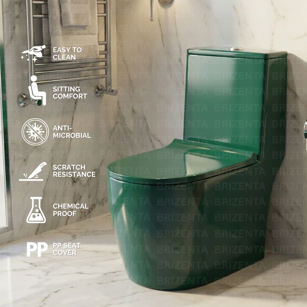 Z.Green One-Piece Toilet (Commode) with 9-Inch S Trap Outlet