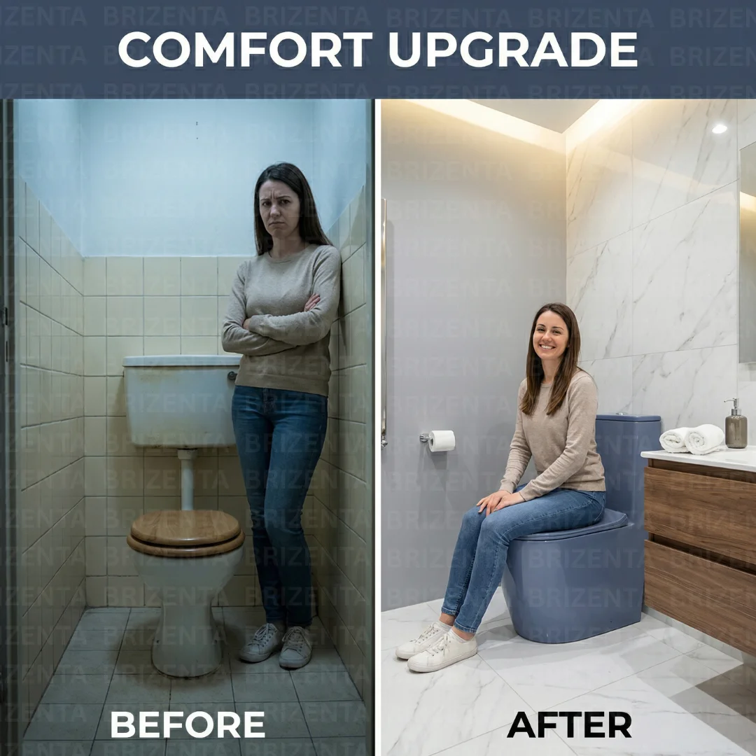 Z.Grey One-Piece Toilet (Commode) with 9-Inch S Trap Outlet