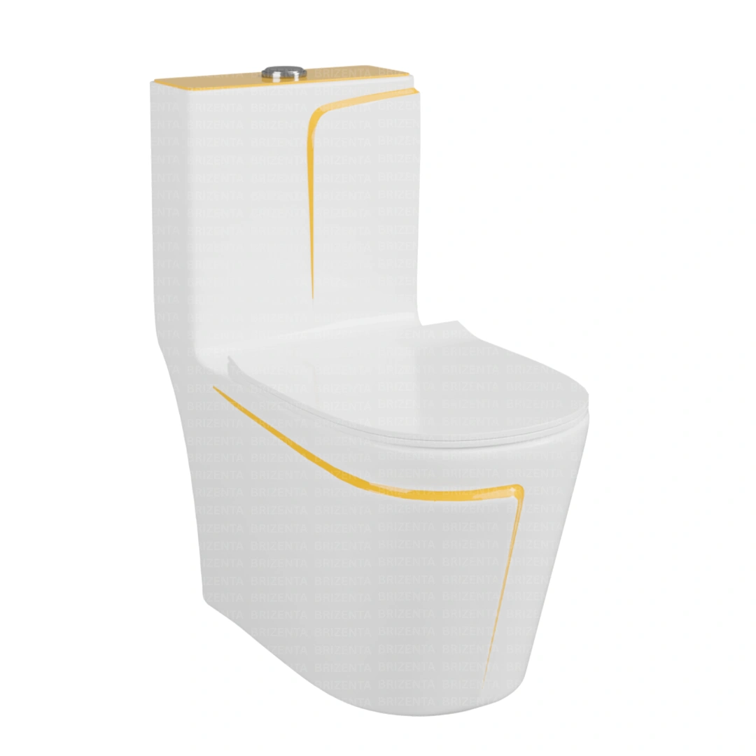 One-Piece Toilet (Commode) with 9-Inch S Trap Outlet BR1005