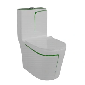 One-Piece Toilet (Commode) with 9-Inch S Trap Outlet BR1006