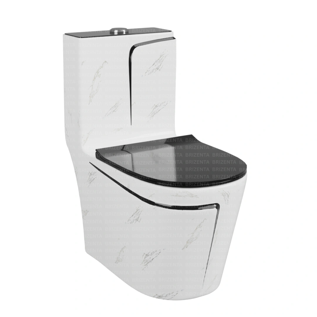 One-Piece Toilet (Commode) with 9-Inch S Trap Outlet BR1007