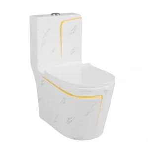 One-Piece Toilet (Commode) with 9-Inch S Trap Outlet BR1008