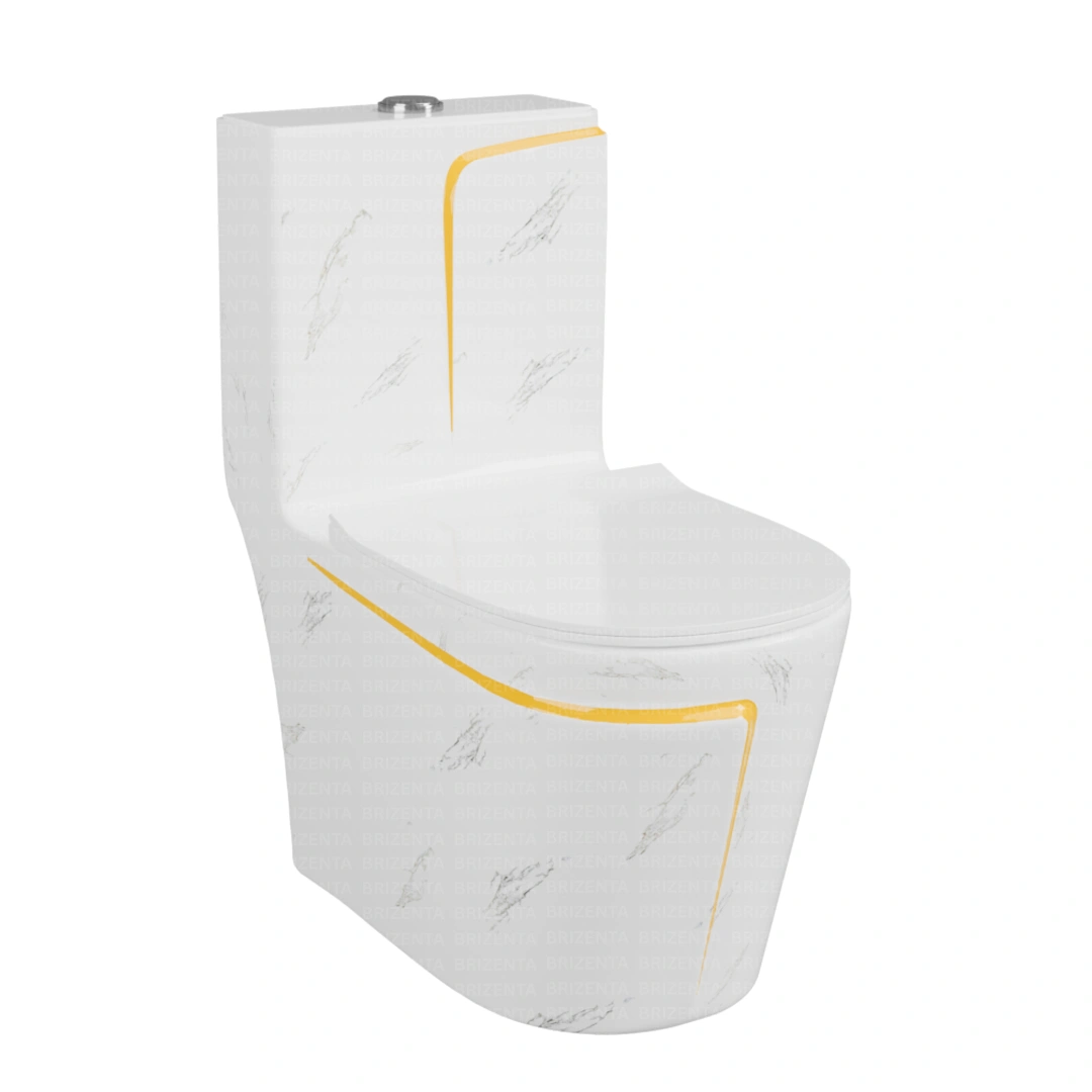 One-Piece Toilet (Commode) with 9-Inch S Trap Outlet BR1008