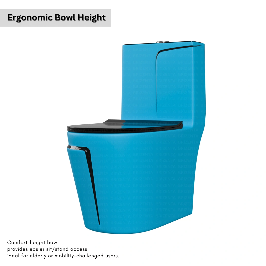 One-Piece Toilet (Commode) with 9-Inch S Trap Outlet BR1012