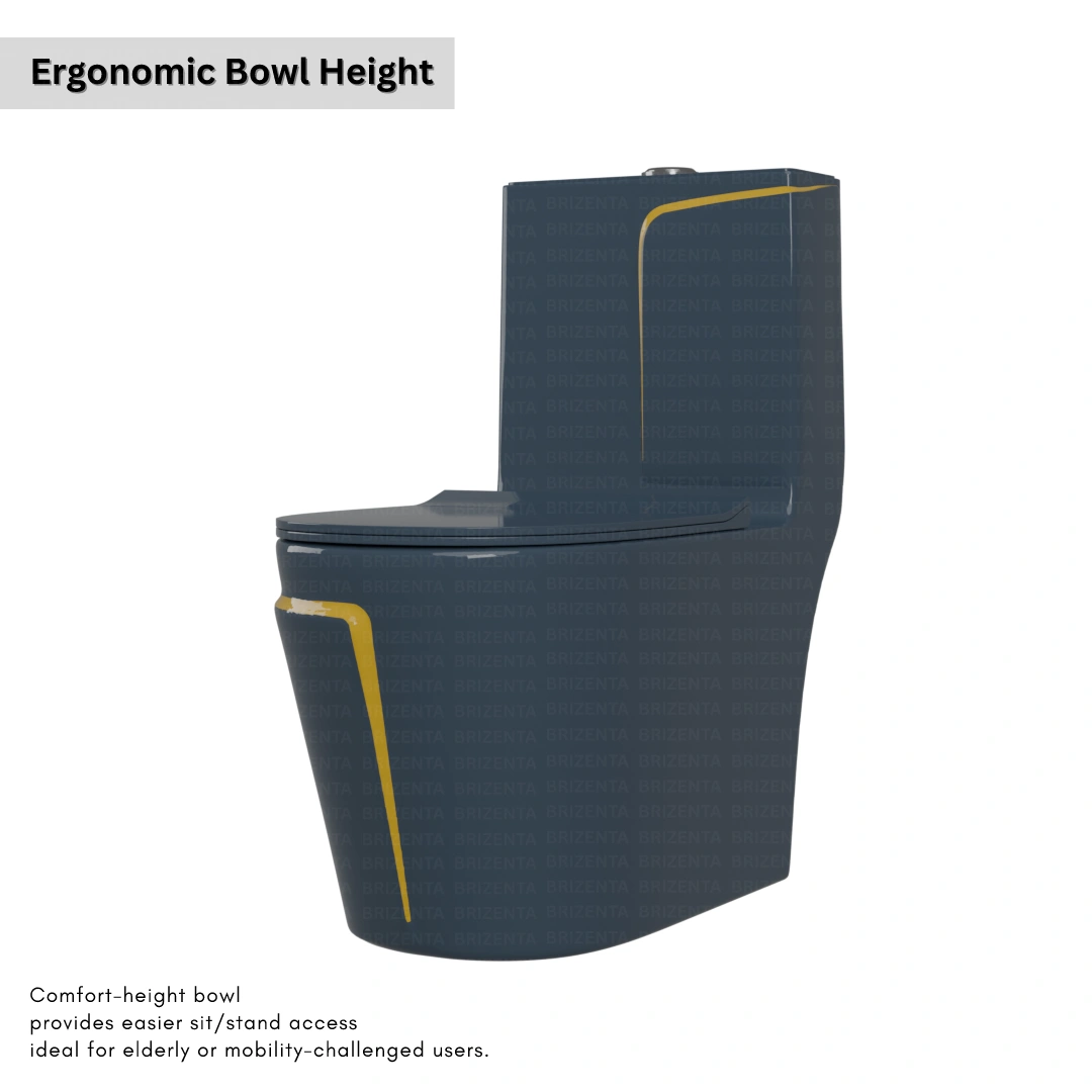 One-Piece Toilet (Commode) with 9-Inch S Trap Outlet BR1013