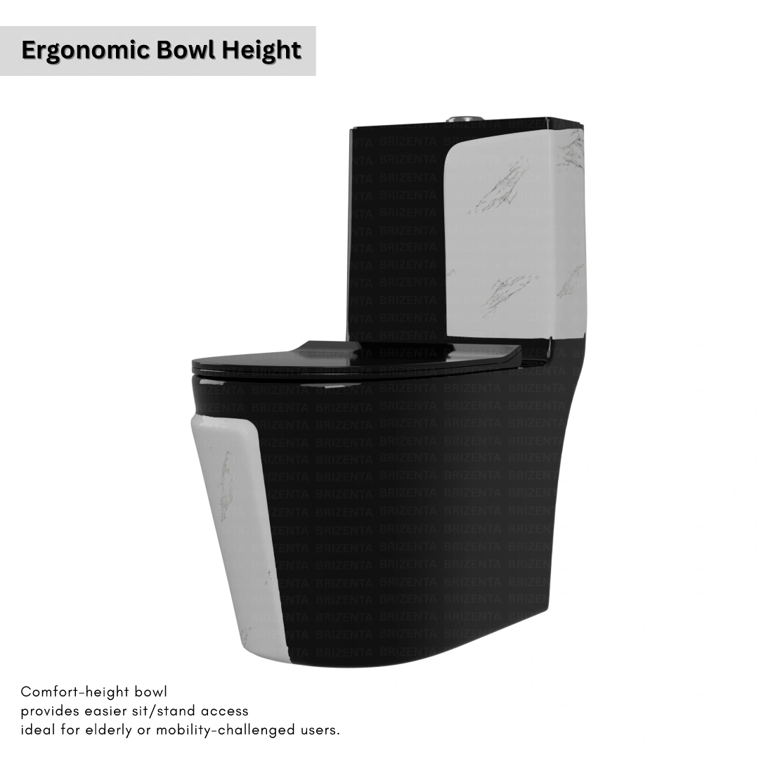 One-Piece Toilet (Commode) with 9-Inch S Trap Outlet BR1014