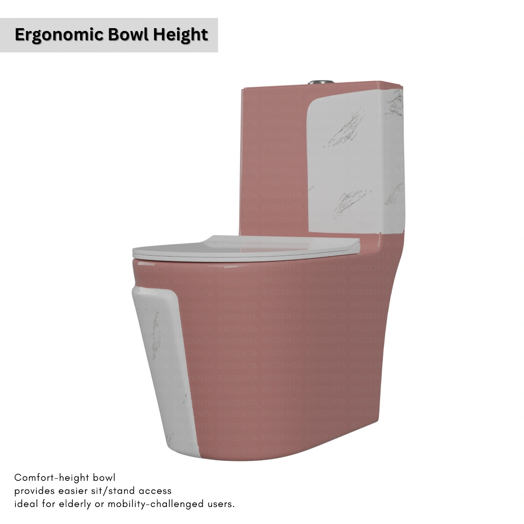 One-Piece Toilet (Commode) with 9-Inch S Trap Outlet BR1015
