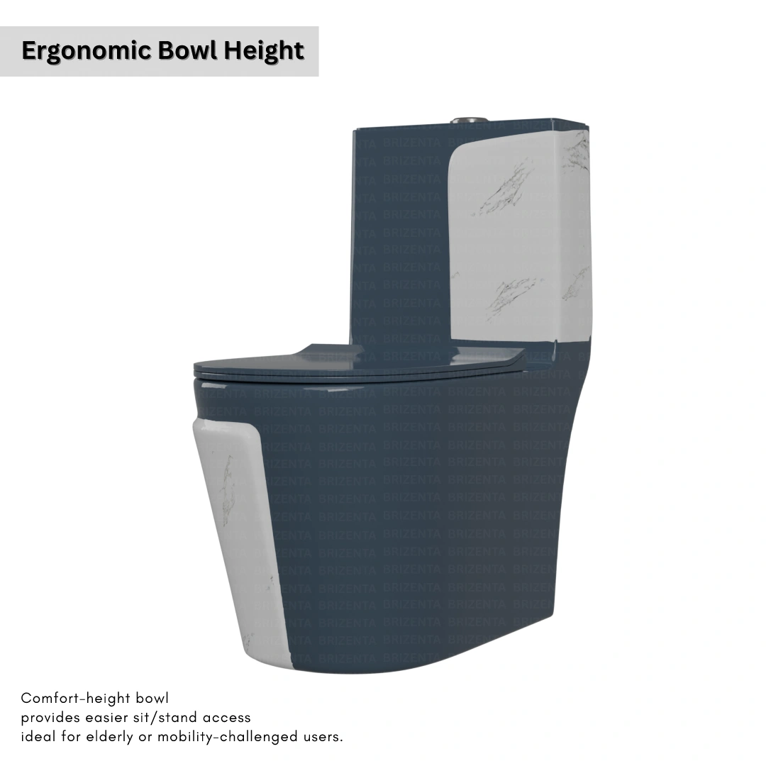 One-Piece Toilet (Commode) with 9-Inch S Trap Outlet BR1016