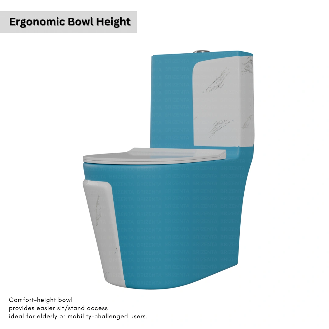 One-Piece Toilet (Commode) with 9-Inch S Trap Outlet BR1018