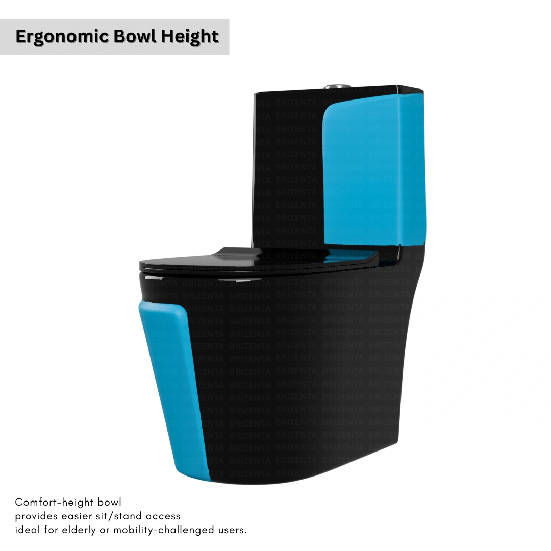 One-Piece Toilet (Commode) with 9-Inch S Trap Outlet BR1019