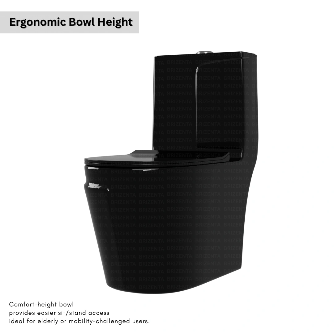 One-Piece Toilet (Commode) with 9-Inch S Trap Outlet BR1020