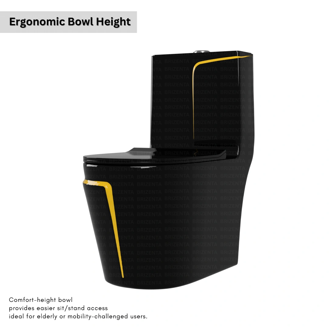 One-Piece Toilet (Commode) with 9-Inch S Trap Outlet BR1010