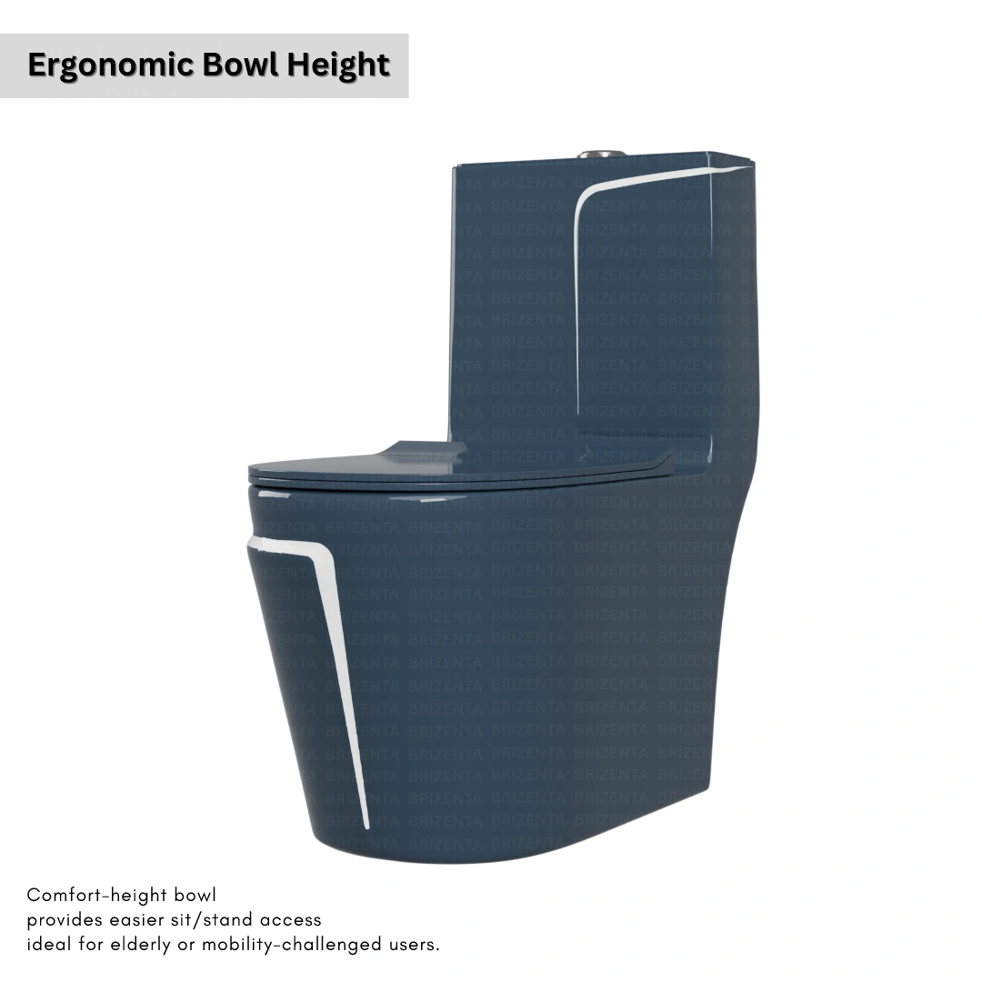 One-Piece Toilet (Commode) with 9-Inch S Trap Outlet BR1011