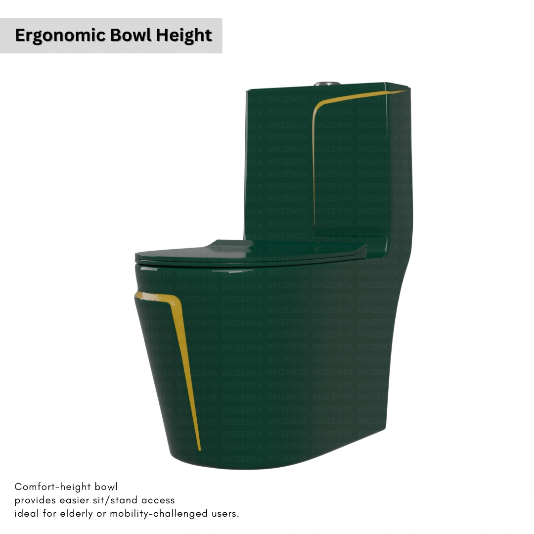One-Piece Toilet (Commode) with 9-Inch S Trap Outlet BR1028