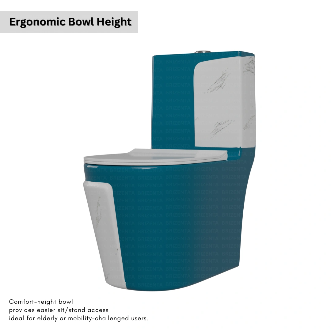 One-Piece Toilet (Commode) with 9-Inch S Trap Outlet BR1029
