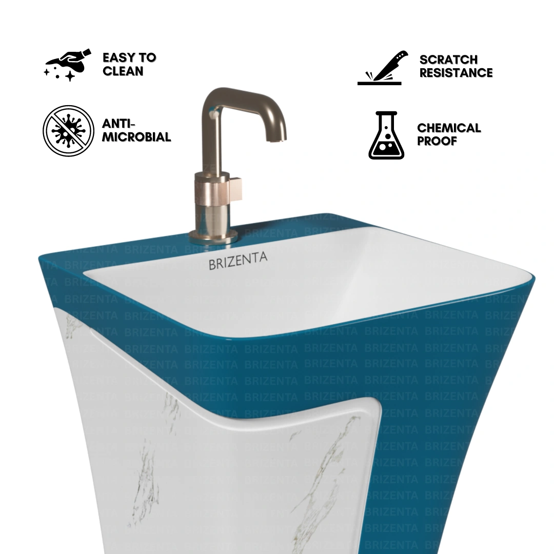 One Piece Pedestal Wash Basin BR129