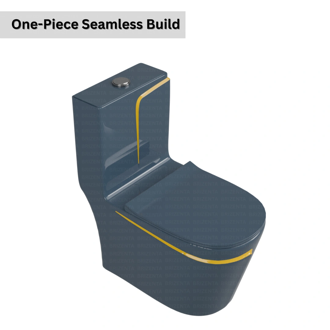 One-Piece Toilet (Commode) with 9-Inch S Trap Outlet BR1013