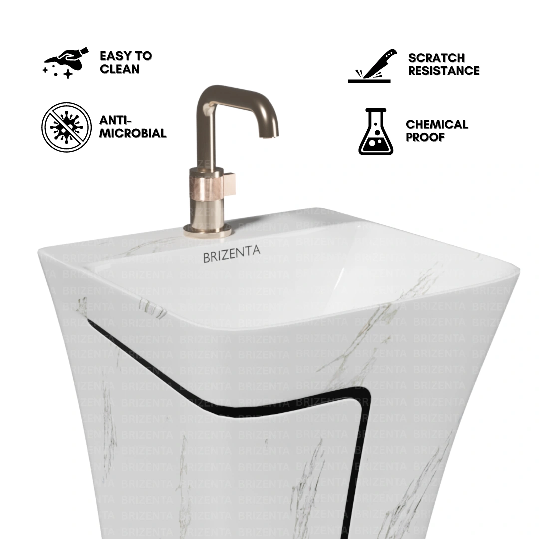 One Piece Pedestal Wash Basin BR107