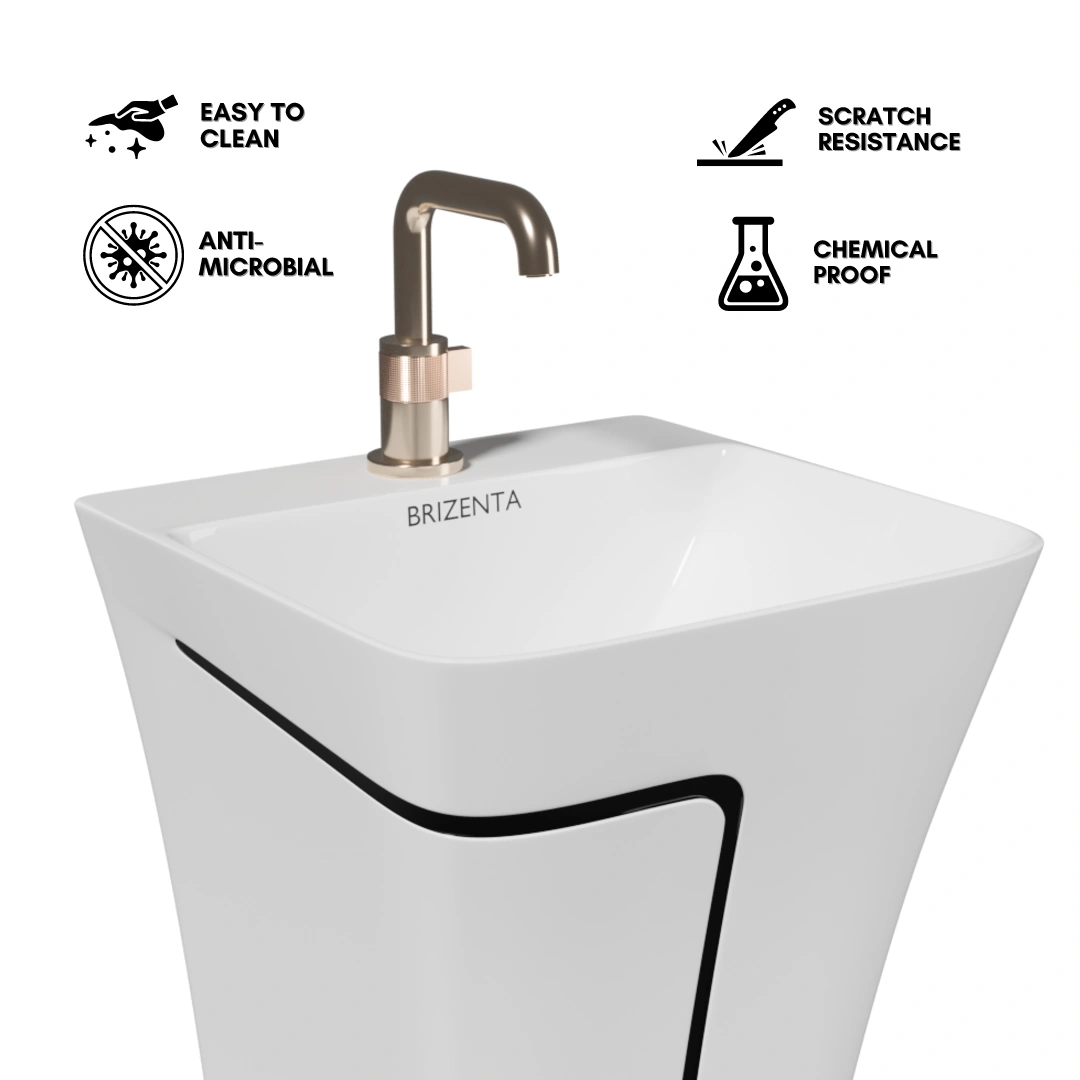 One Piece Pedestal Wash Basin BR101