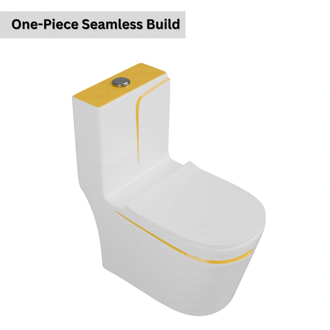 One-Piece Toilet (Commode) with 9-Inch S Trap Outlet BR1005