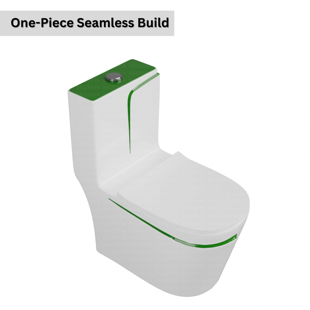 One-Piece Toilet (Commode) with 9-Inch S Trap Outlet BR1006