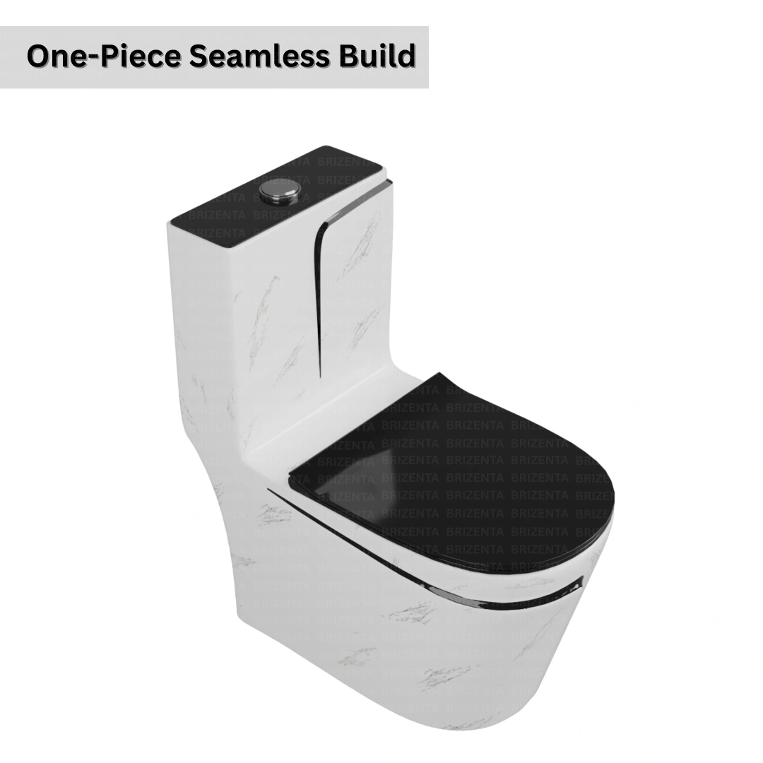 One-Piece Toilet (Commode) with 9-Inch S Trap Outlet BR1007