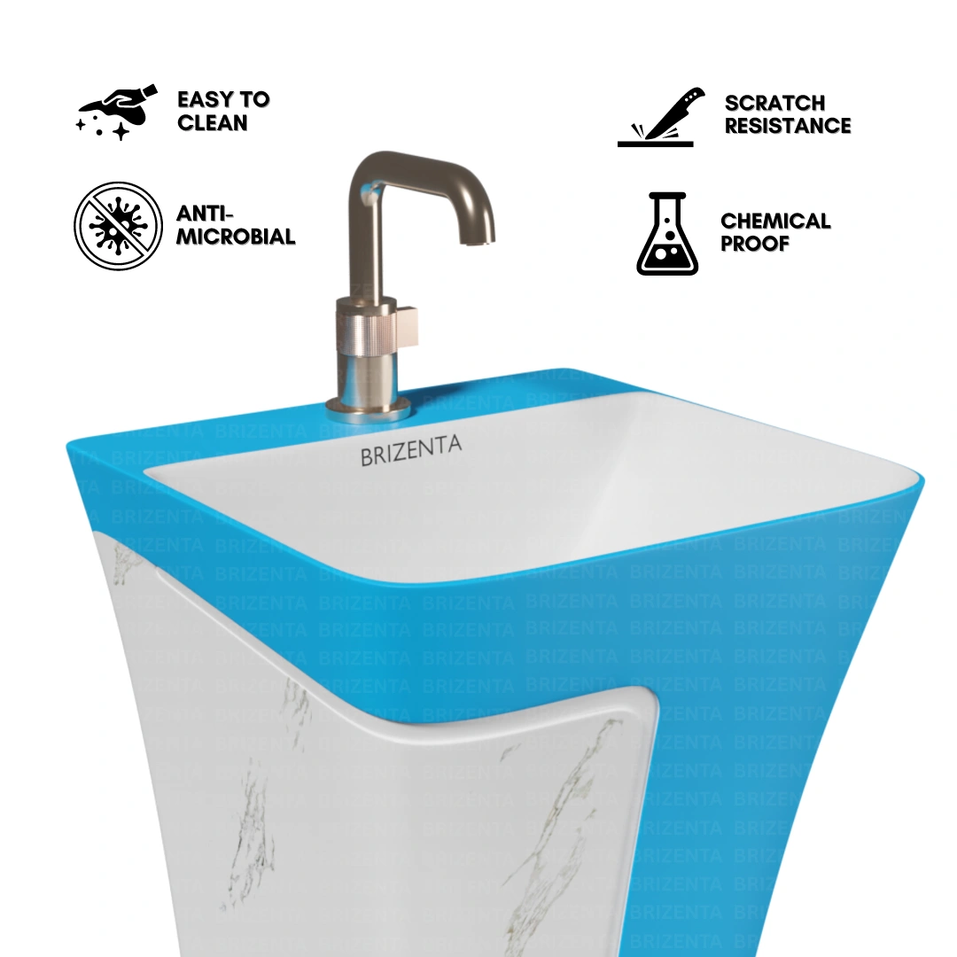 One Piece Pedestal Wash Basin BR118