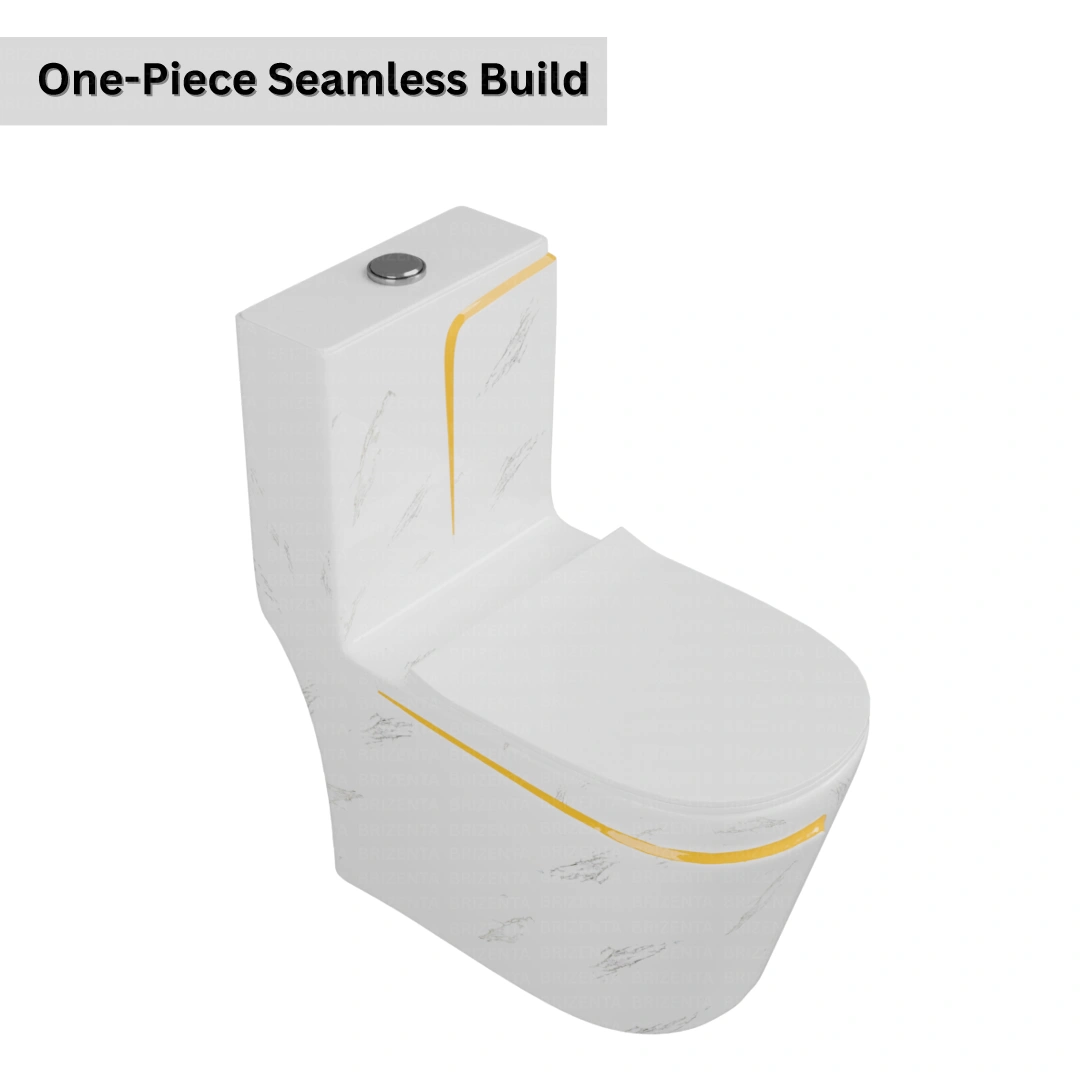 One-Piece Toilet (Commode) with 9-Inch S Trap Outlet BR1008